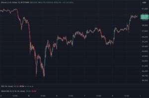 BTC has bounced abet from its sub-$50,000 level. (TradingView)